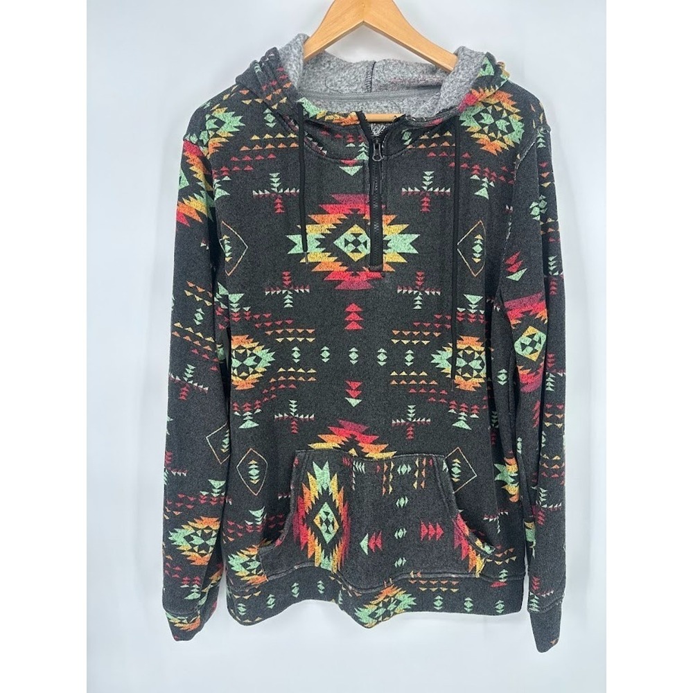 Brooklyn Cloth Desert‎ Hooded Sweatshirt Hoodie Aztec Southwestern Mens Size L